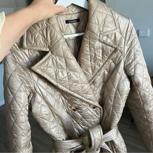 Long Quilted Warm Coat S/M